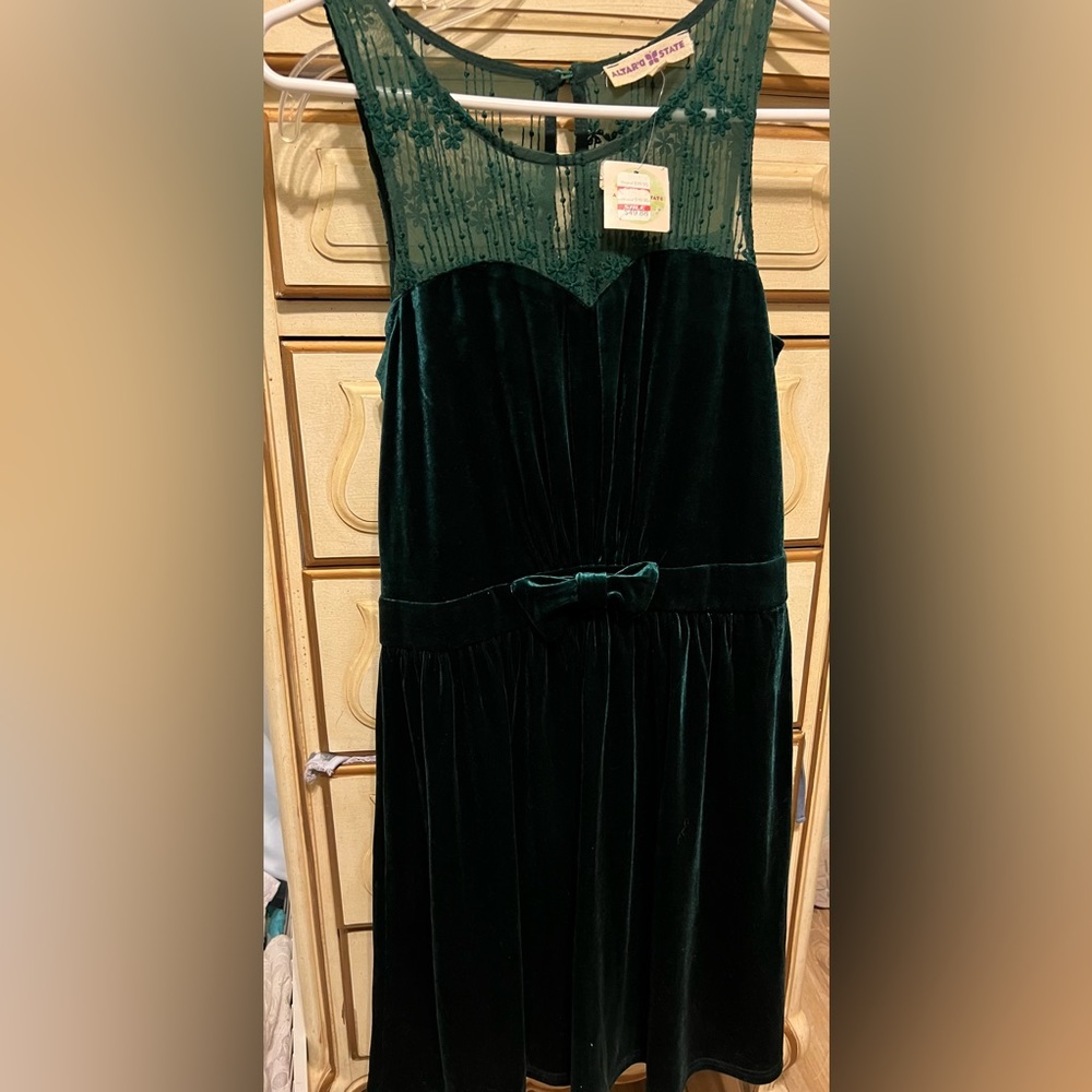 Velvet green NWT ALTARD state dress